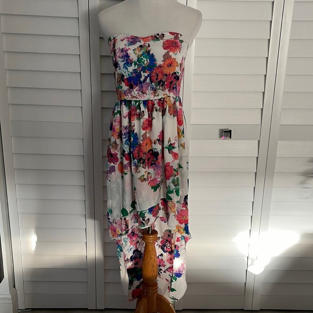Indulge strapless Dress, high & Low length with elastic waist